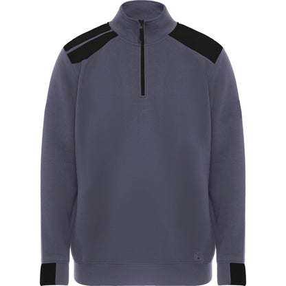 Roly WRK Maverick men's sweatshirt in lead/black, ready for logo printing or embroidery