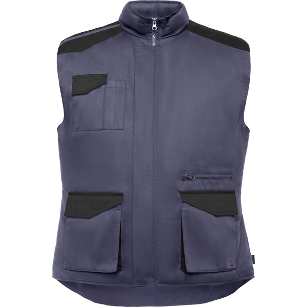 Roly WRK Armada men's gilet in lead/black, ready for logo printing or embroidery