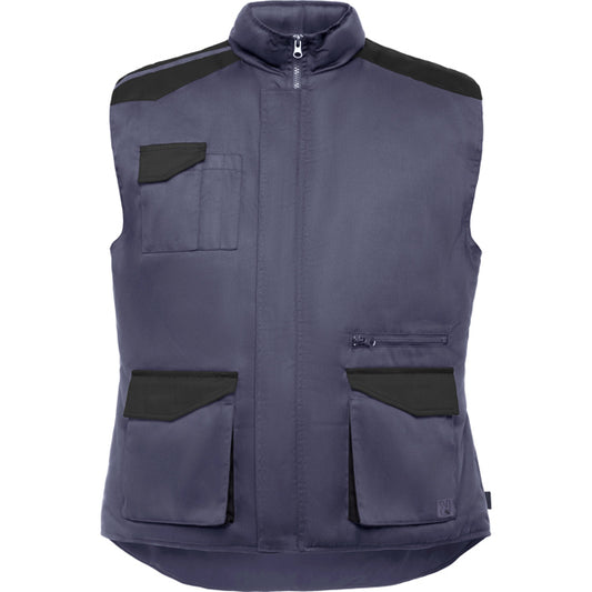 Roly WRK Armada men's gilet in lead/black, ready for logo printing or embroidery