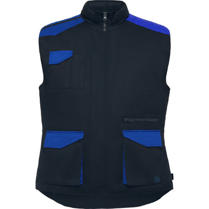 Roly WRK Armada men's gilet in navy blue/royal blue, ready for logo printing or embroidery