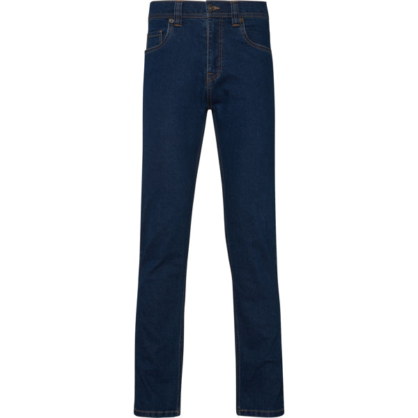 Roly WRK Brock men's trousers in blue jeans, ready for logo printing or embroidery