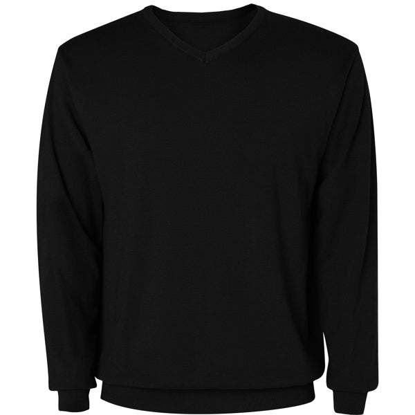 Roly WRK Hilux men's jumper in black, ready for logo printing or embroidery
