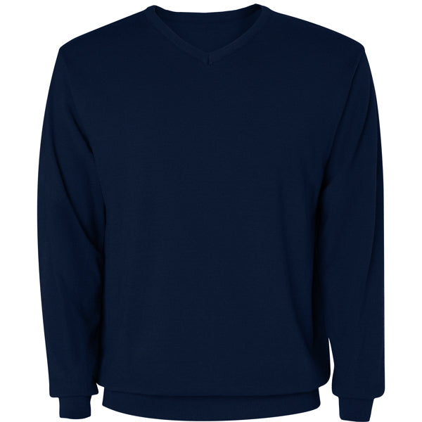 Roly WRK Hilux men's jumper in navy blue, ready for logo printing or embroidery