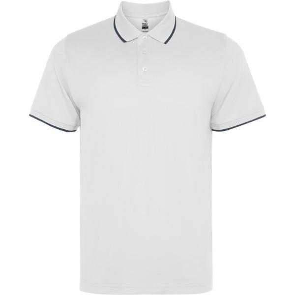 Roly WRK Sian unisex polo shirt in white, ready for logo printing or embroidery
