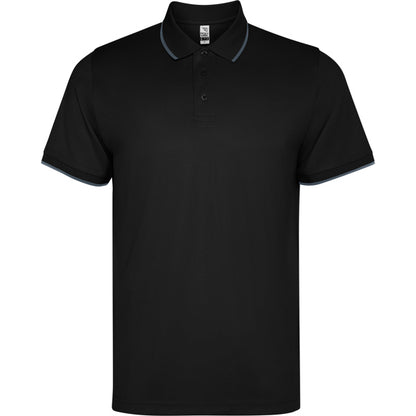 Roly WRK Sian unisex polo shirt in black, ready for logo printing or embroidery