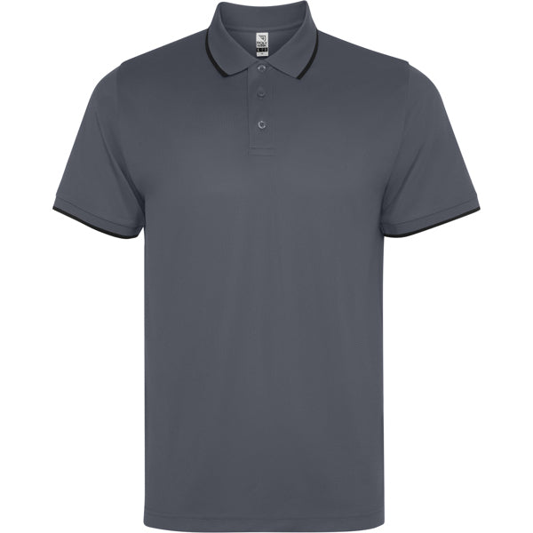 Roly WRK Sian unisex polo shirt in lead, ready for logo printing or embroidery