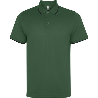 Roly WRK Sian unisex polo shirt in bottle green, ready for logo printing or embroidery