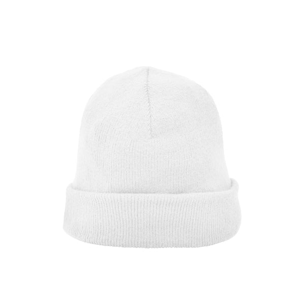 Stamina Planet knitted beanie in white, ready for logo printing