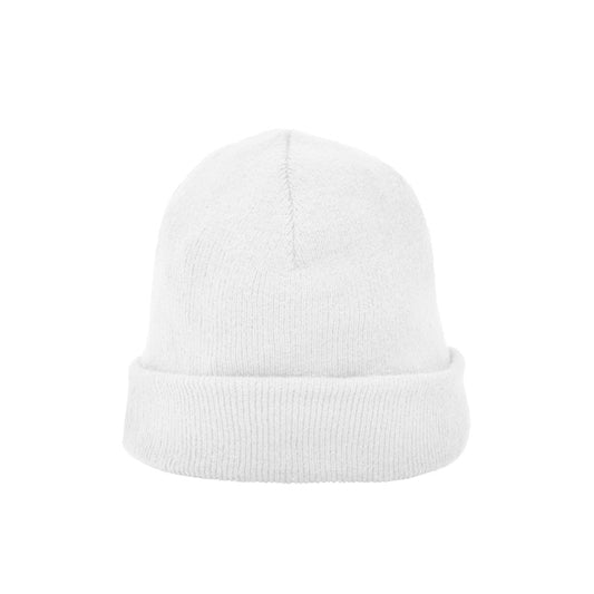 Stamina Planet knitted beanie in white, ready for logo printing