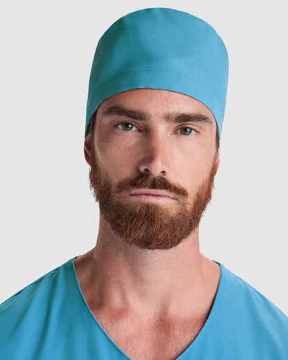 Roly WRK Macil unisex cap in white, alternative view, ready for logo printing or embroidery