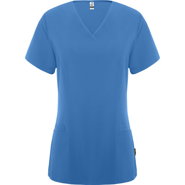 Roly WRK Ferox Woman women's T-shirt in lab blue, ready for logo printing or embroidery