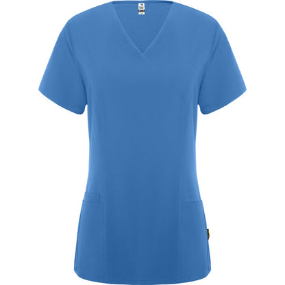 Roly WRK Ferox Woman women's T-shirt in lab blue, ready for logo printing or embroidery