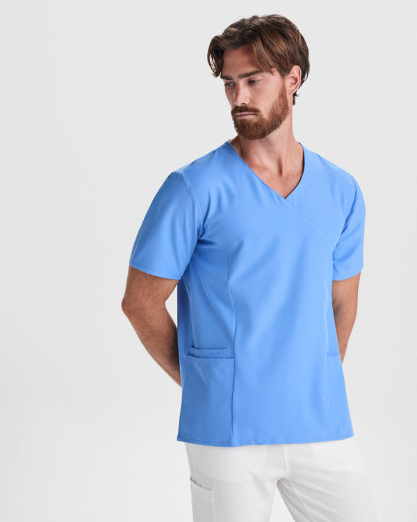 Roly WRK Ferox men's T-shirt in white, alternative view, ready for logo printing or embroidery