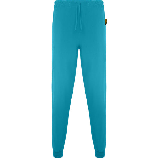 Roly WRK Fiber unisex trousers in blue danube, ready for logo printing or embroidery