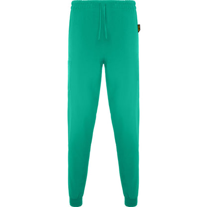 Roly WRK Fiber unisex trousers in lab green, ready for logo printing or embroidery