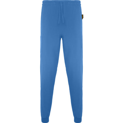 Roly WRK Fiber unisex trousers in lab blue, ready for logo printing or embroidery