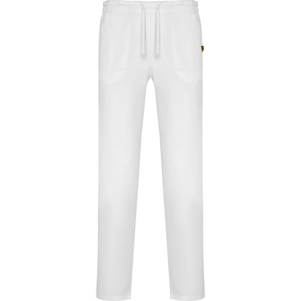 Roly WRK Care unisex trousers in white, ready for logo printing or embroidery