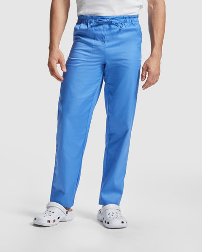 Roly WRK Care unisex trousers in white, alternative view, ready for logo printing or embroidery