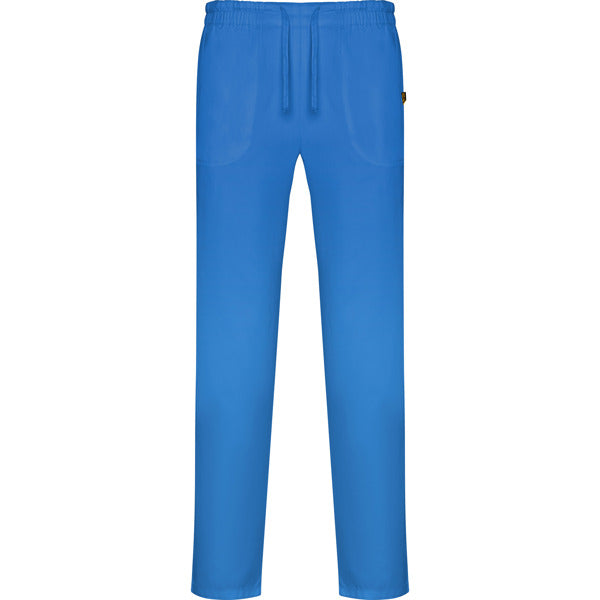 Roly WRK Care unisex trousers in lab blue, ready for logo printing or embroidery