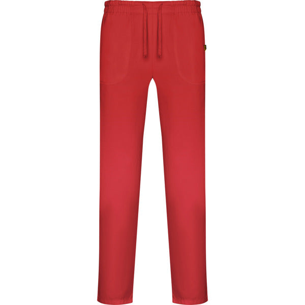 Roly WRK Care unisex trousers in red, ready for logo printing or embroidery