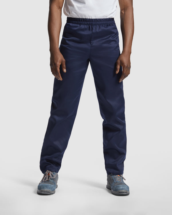 Roly WRK Rochat unisex trousers in white, alternative view, ready for logo printing or embroidery