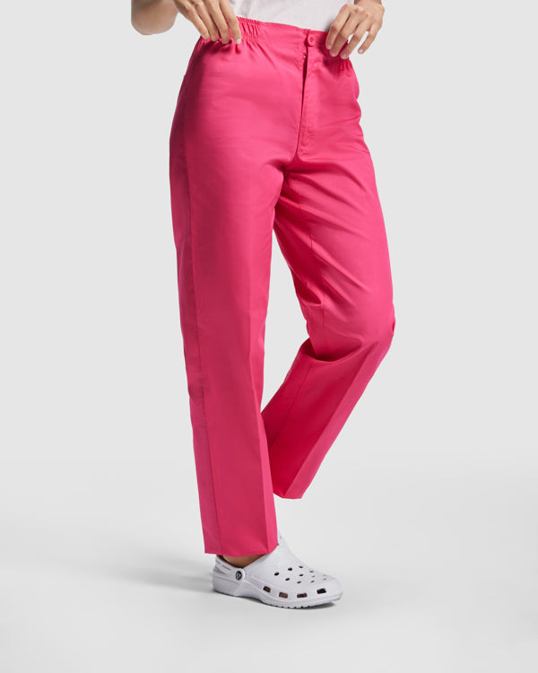 Roly WRK Vademecum unisex trousers in white, alternative view, ready for logo printing or embroidery