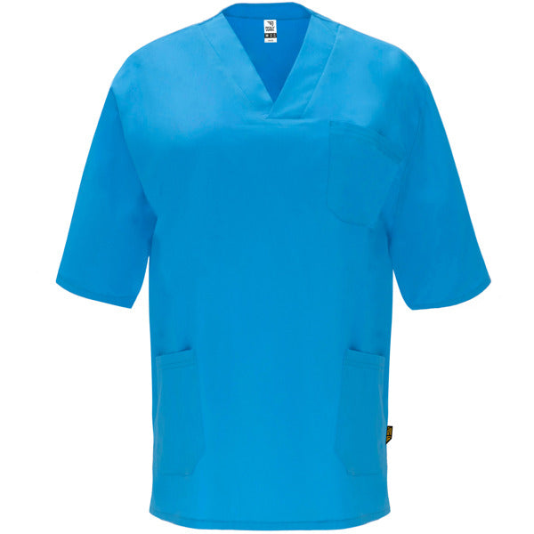 Roly WRK Panacea unisex T-shirt in blue danube, ready for logo printing or embroidery