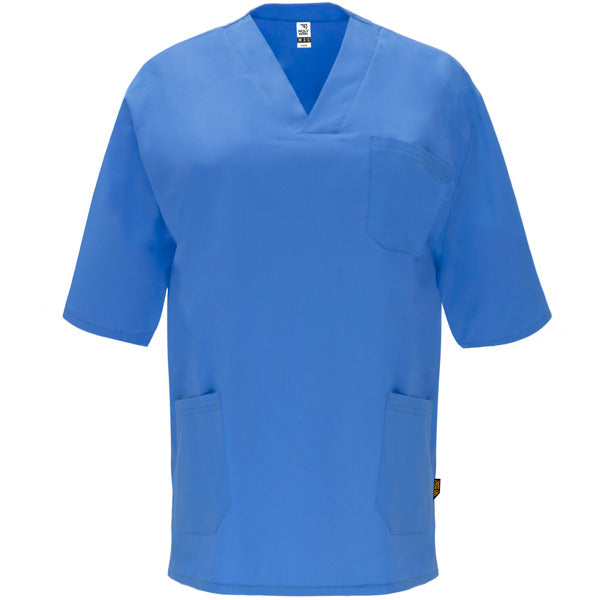Roly WRK Panacea unisex T-shirt in lab blue, ready for logo printing or embroidery