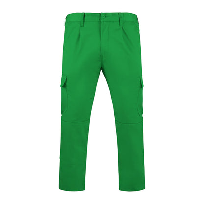 Roly WRK Daily men's trousers in garden green, ready for logo printing or embroidery