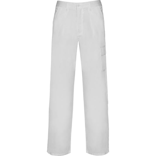Roly WRK Pintor men's trousers in white, ready for logo printing or embroidery