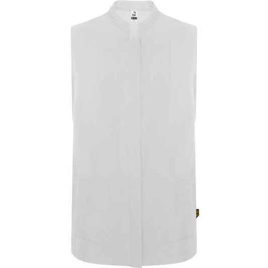 Roly WRK Aldany women's apron in white, ready for logo printing or embroidery