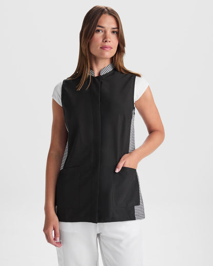 Roly WRK Aldany women's apron in white, alternative view, ready for logo printing or embroidery