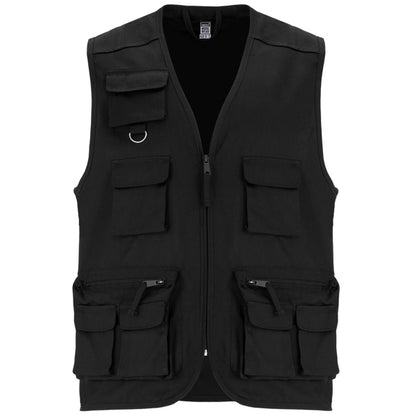 Roly WRK Venera men's gilet in black, ready for logo printing or embroidery