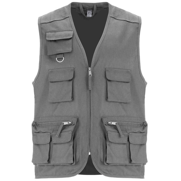 Roly WRK Venera men's gilet in lead, ready for logo printing or embroidery