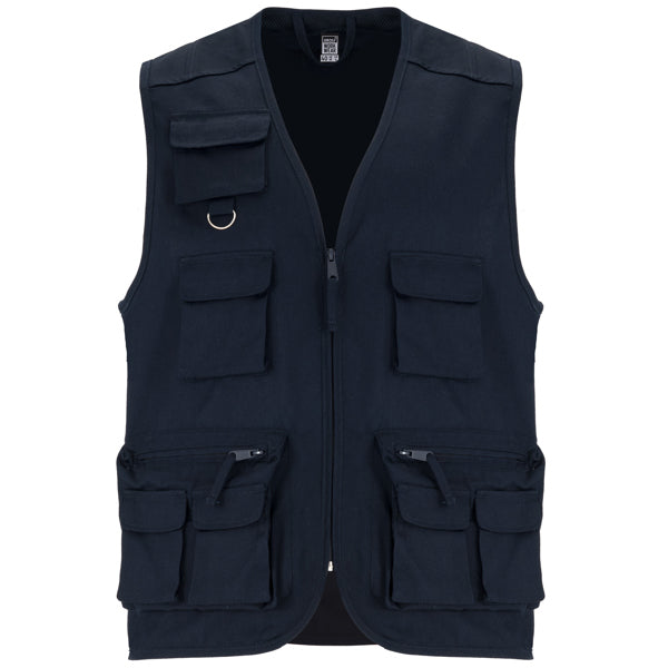 Roly WRK Venera men's gilet in navy blue, ready for logo printing or embroidery