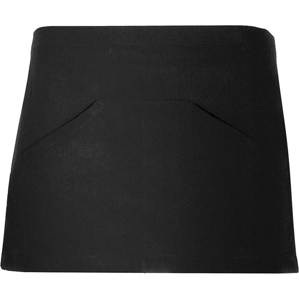 Roly WRK Mini unisex apron in black, ready for logo printing or embroidery