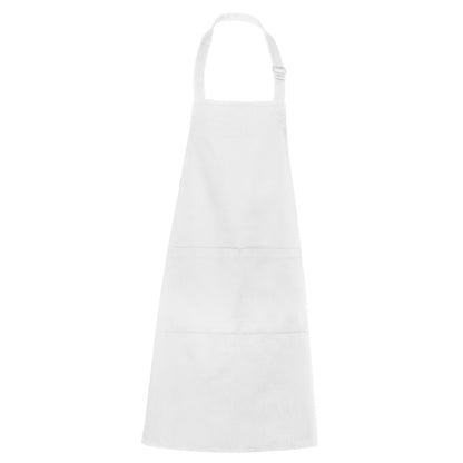 Roly WRK Benoit unisex apron in white, ready for logo printing or embroidery