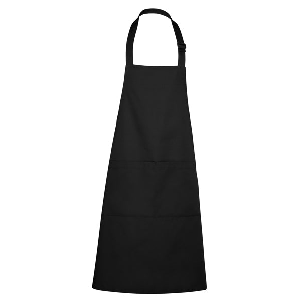 Roly WRK Benoit unisex apron in black, ready for logo printing or embroidery