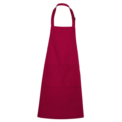 Roly WRK Benoit unisex apron in garnet, ready for logo printing or embroidery