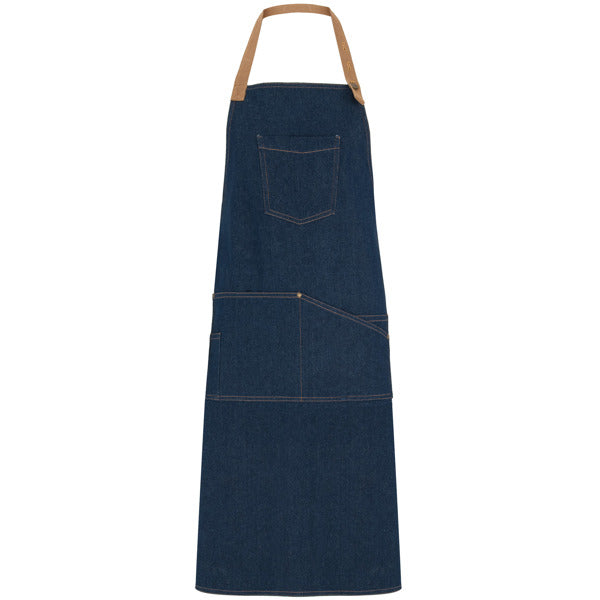 Roly WRK Batali unisex apron in blue jeans, ready for logo printing or embroidery
