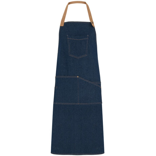 Roly WRK Batali unisex apron in blue jeans, ready for logo printing or embroidery