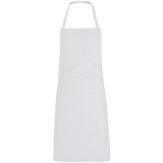 Roly WRK Ramsay unisex apron in white, ready for logo printing or embroidery