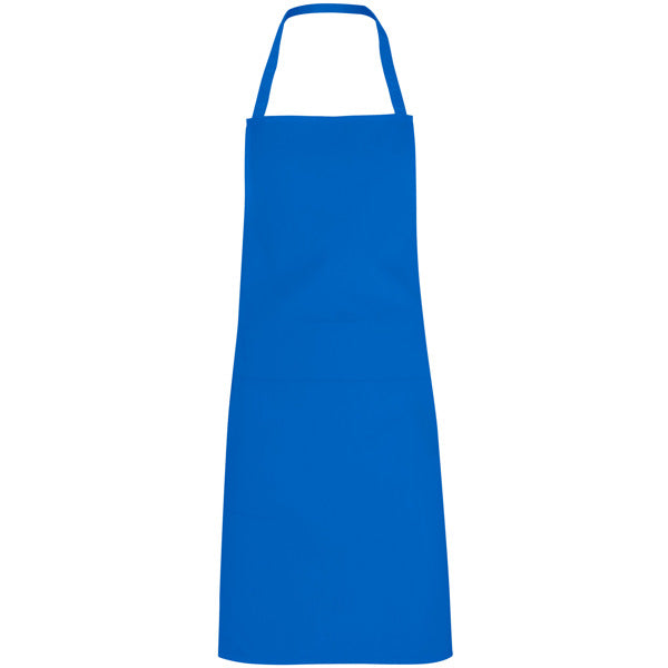 Roly WRK Ramsay unisex apron in royal blue, ready for logo printing or embroidery