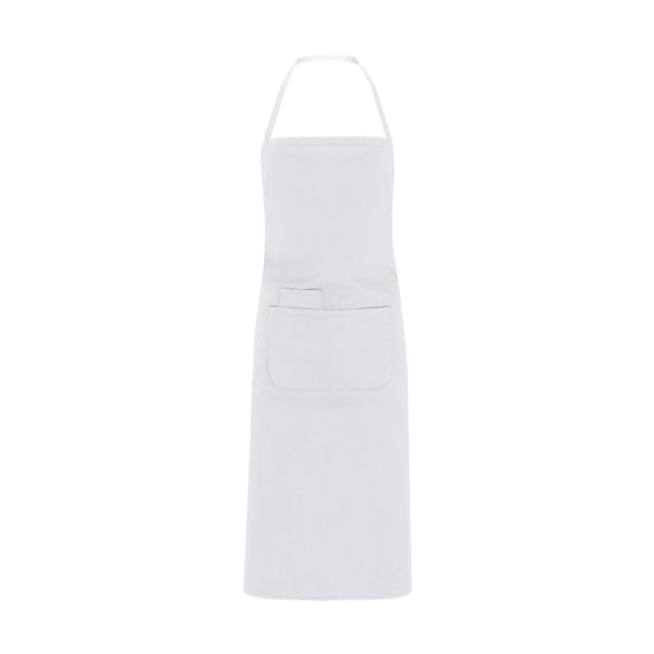 Roly WRK Ducasse unisex apron in white, ready for logo printing or embroidery