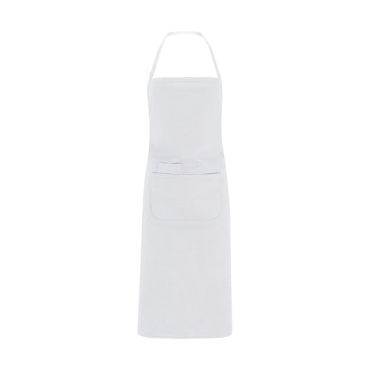 Roly WRK Ducasse unisex apron in white, ready for logo printing or embroidery