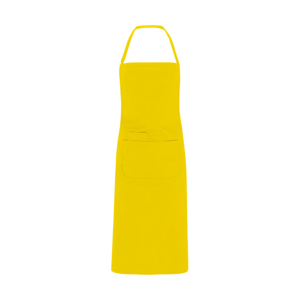 Roly WRK Ducasse unisex apron in yellow, ready for logo printing or embroidery