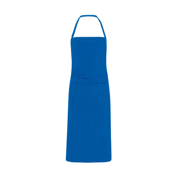 Roly WRK Ducasse unisex apron in royal blue, ready for logo printing or embroidery