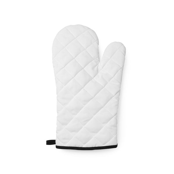 Stamina Roger polyester oven glove in black, ready for logo printing