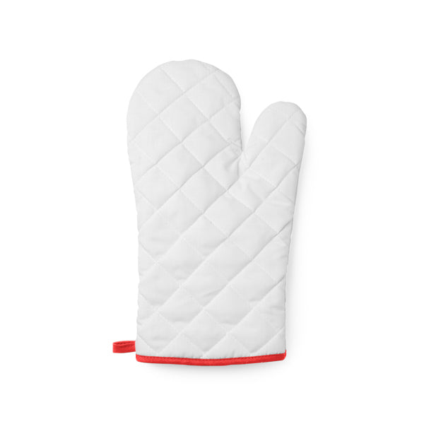 Stamina Roger polyester oven glove in red, ready for logo printing