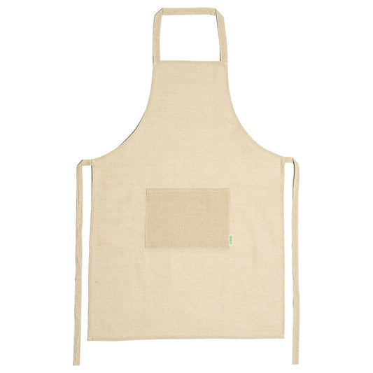 Stamina Oliver organic cotton apron in beige, ready for logo printing